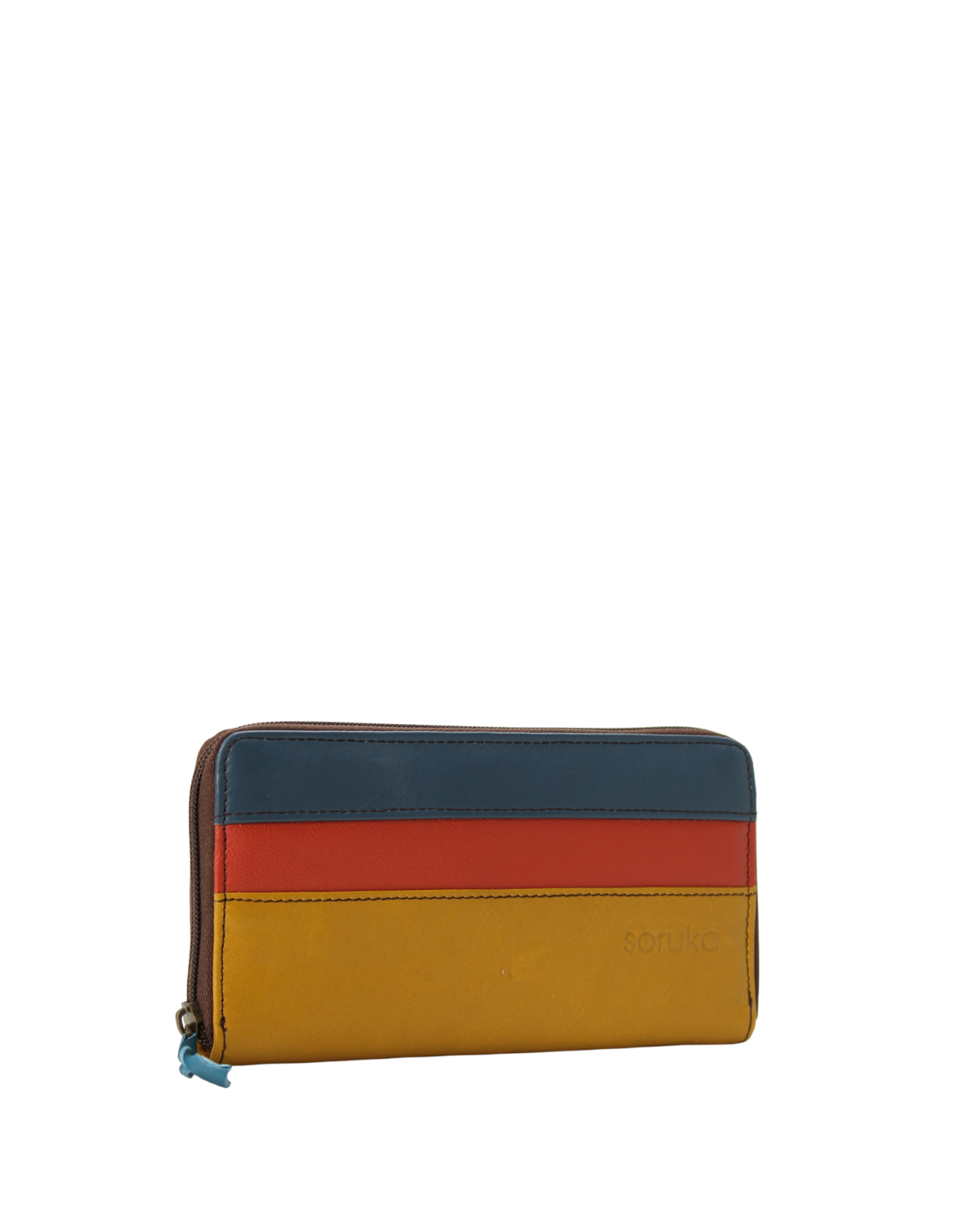 red and brown tones with card slots