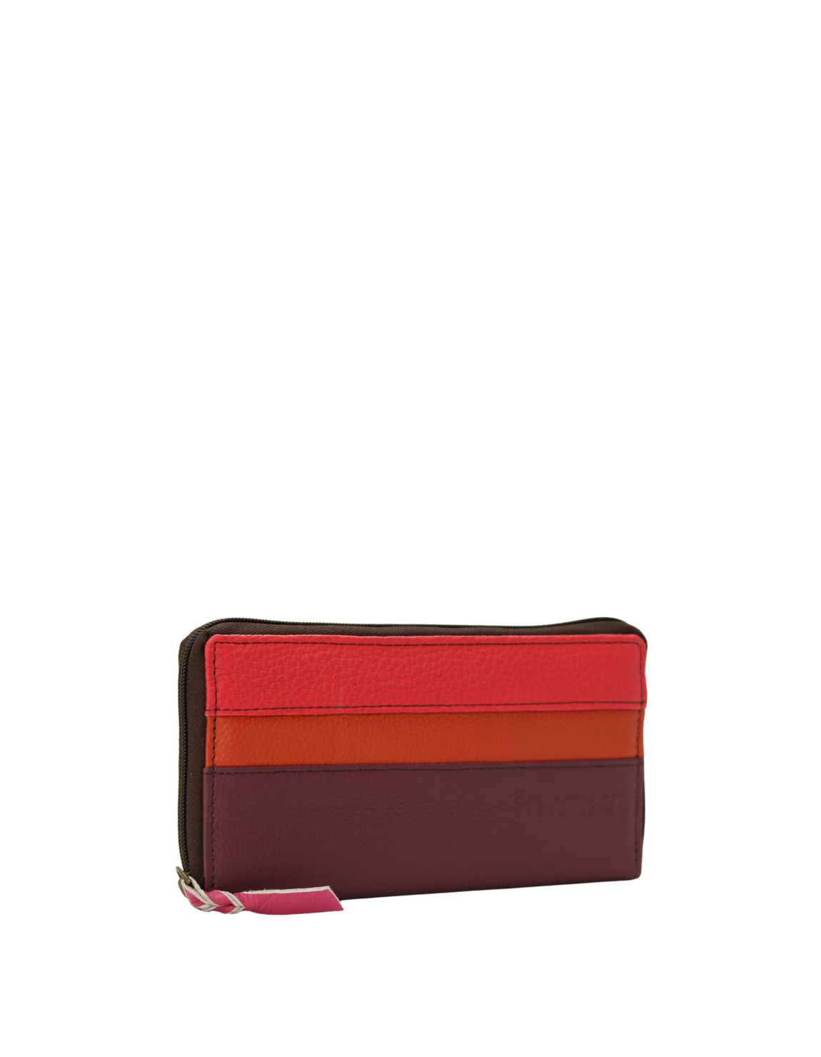 orange and purple tones with card slots