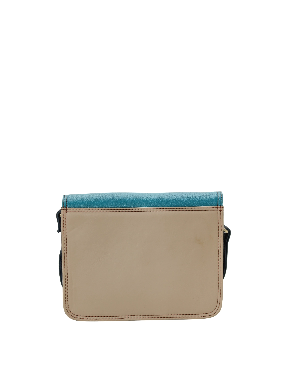 Purple and Yelllow tones with animal print flap and adjustable shoulder strap