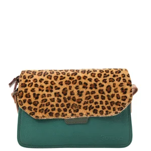 Handmade recycled leather saddle bag in Pink
