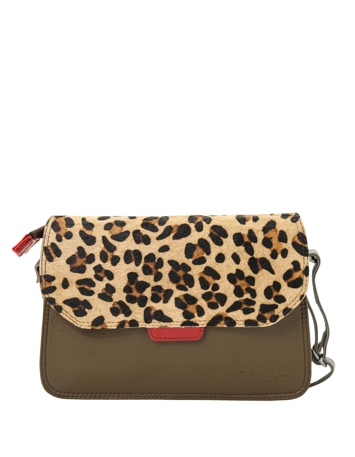 Handmade recycled leather saddle bag in Yellow