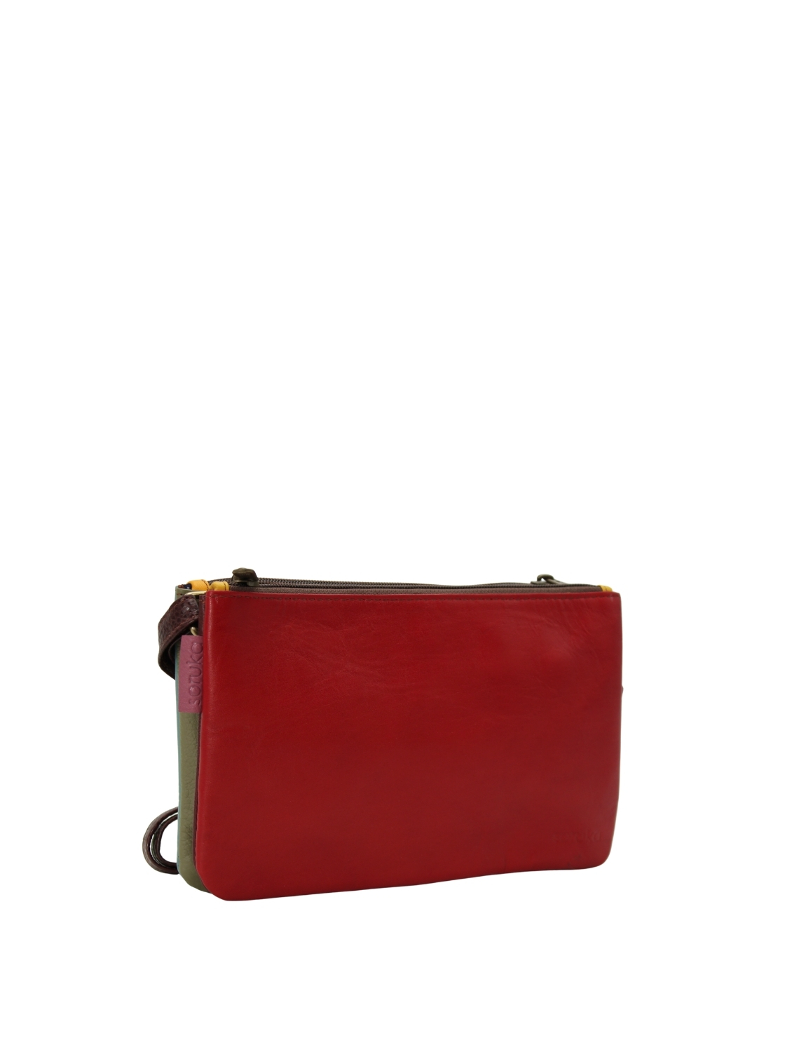 three compartments and adjustable strap