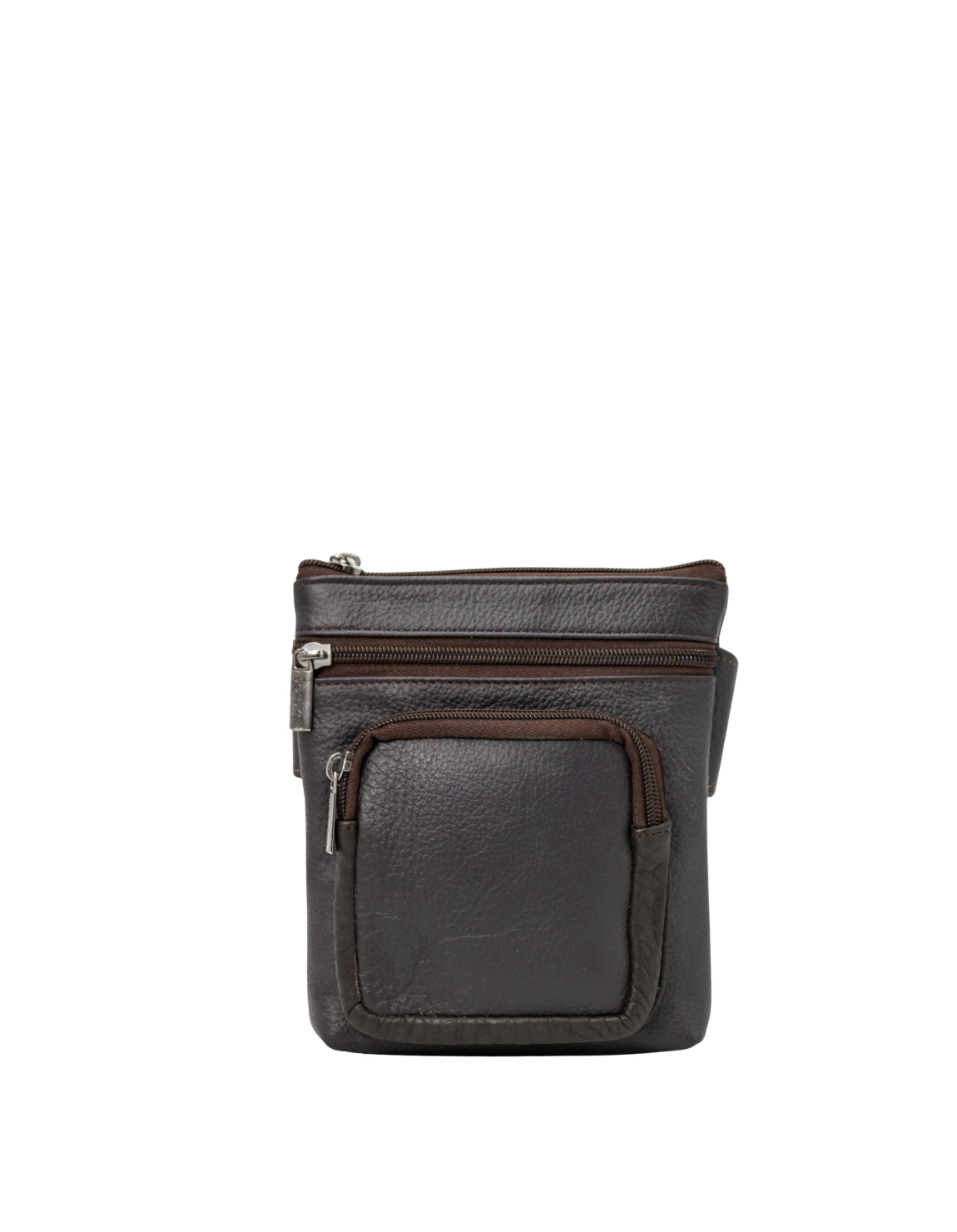 Handmade recycled leather belt bag in Blue tones